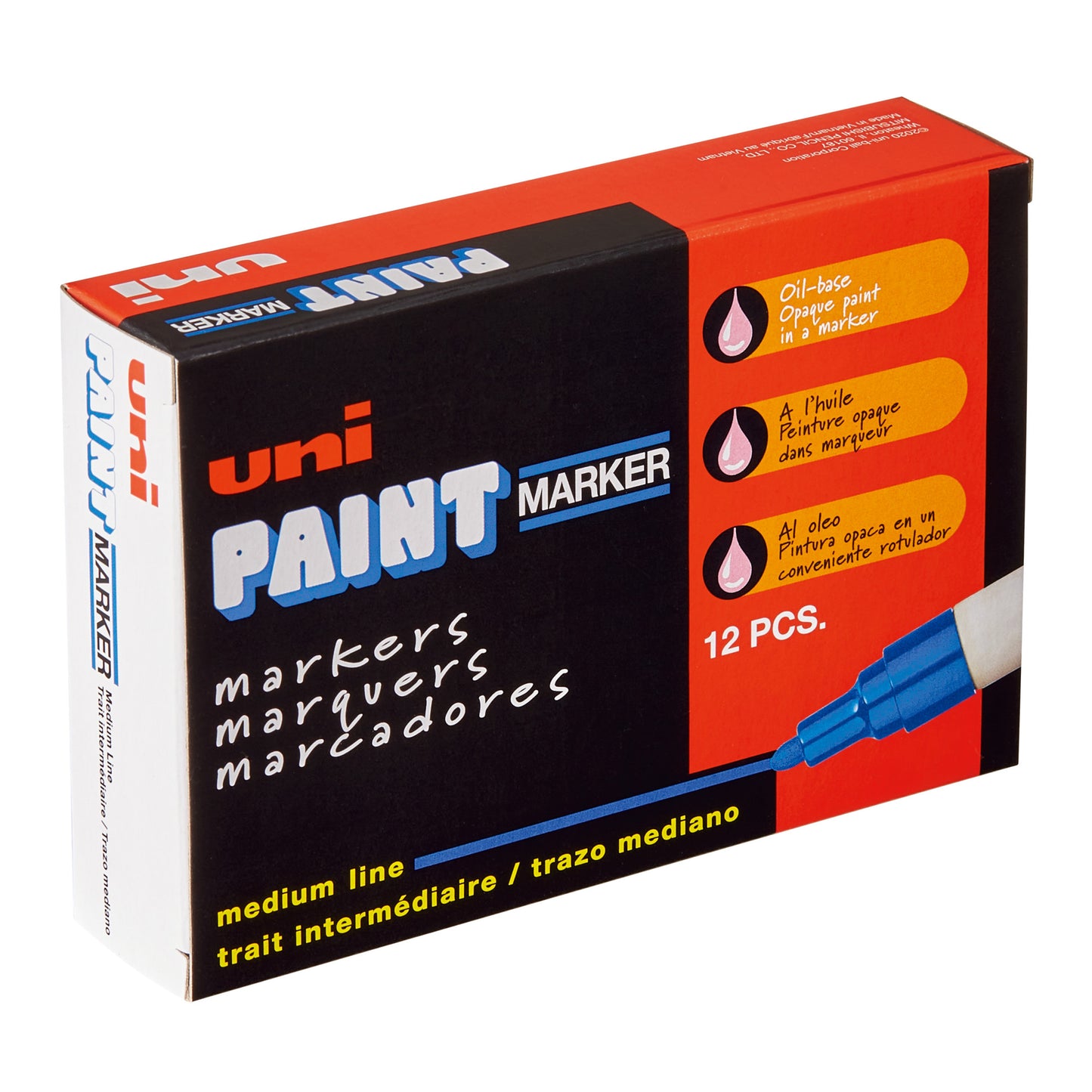 uni® Paint PX-20 Oil-Based Paint Markers, Medium Line (1.8-2.2mm), Light Blue