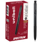 uniball™ Spectrum Retractable Gel Pens, Medium Point (0.7mm), Black Ink, 12 Pack