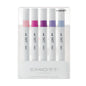 uni® Emott Fine Line Marker Pens, Fine Point (0.4mm), Floral Colors (Set 7), 5 Pack