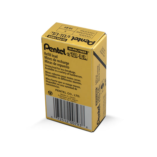Super Hi-Polymer Lead Refill (0.9mm) Thick, B, 15 pcs/Tube (50-9-B)