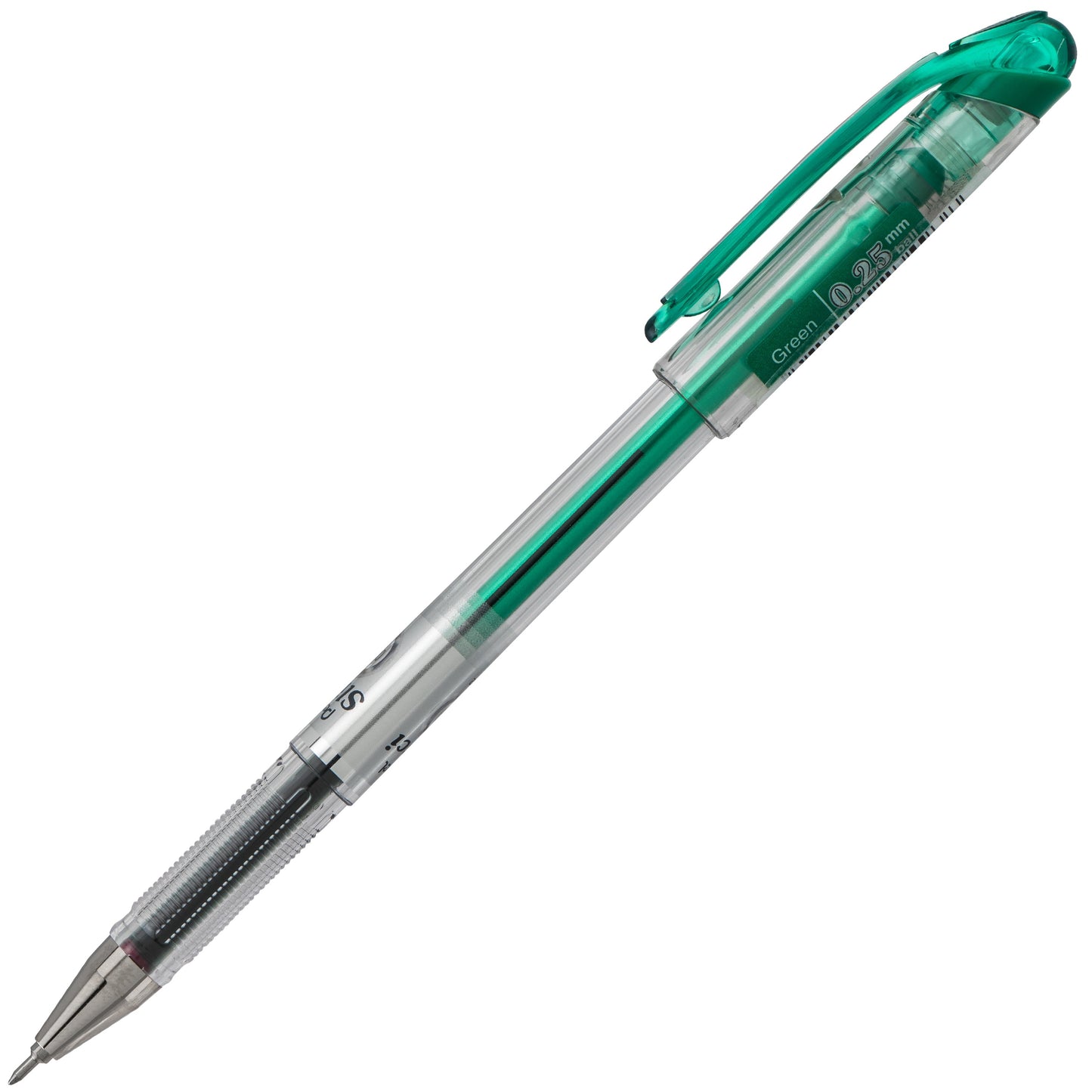 Pentel Arts Slicci (0.25mm) Extra Fine Gel Pen - Green Ink (BG202-D)