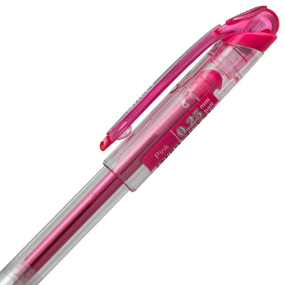 Pentel Arts Slicci (0.25mm) Extra Fine Gel Pen - Pink Ink (BG202-P1)