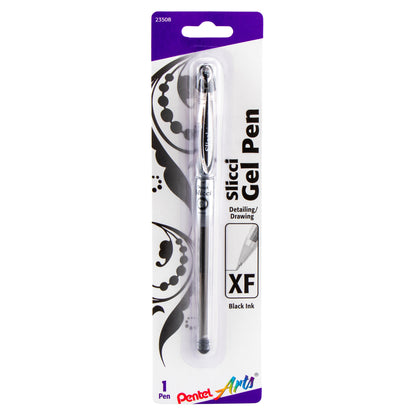 Pentel Arts Slicci (0.25mm) Extra Fine Gel Pen Black Ink 1-Pk (BG202BPA)