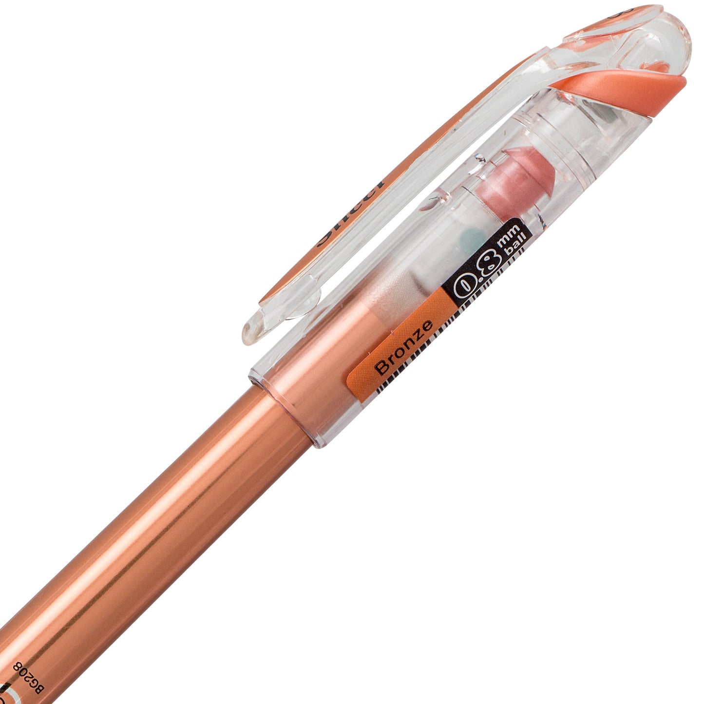 Pentel Arts Slicci METALLIC (0.8mm) Needle Tip Med Gel Pen Bronze Metallic Ink (BG208-ME)