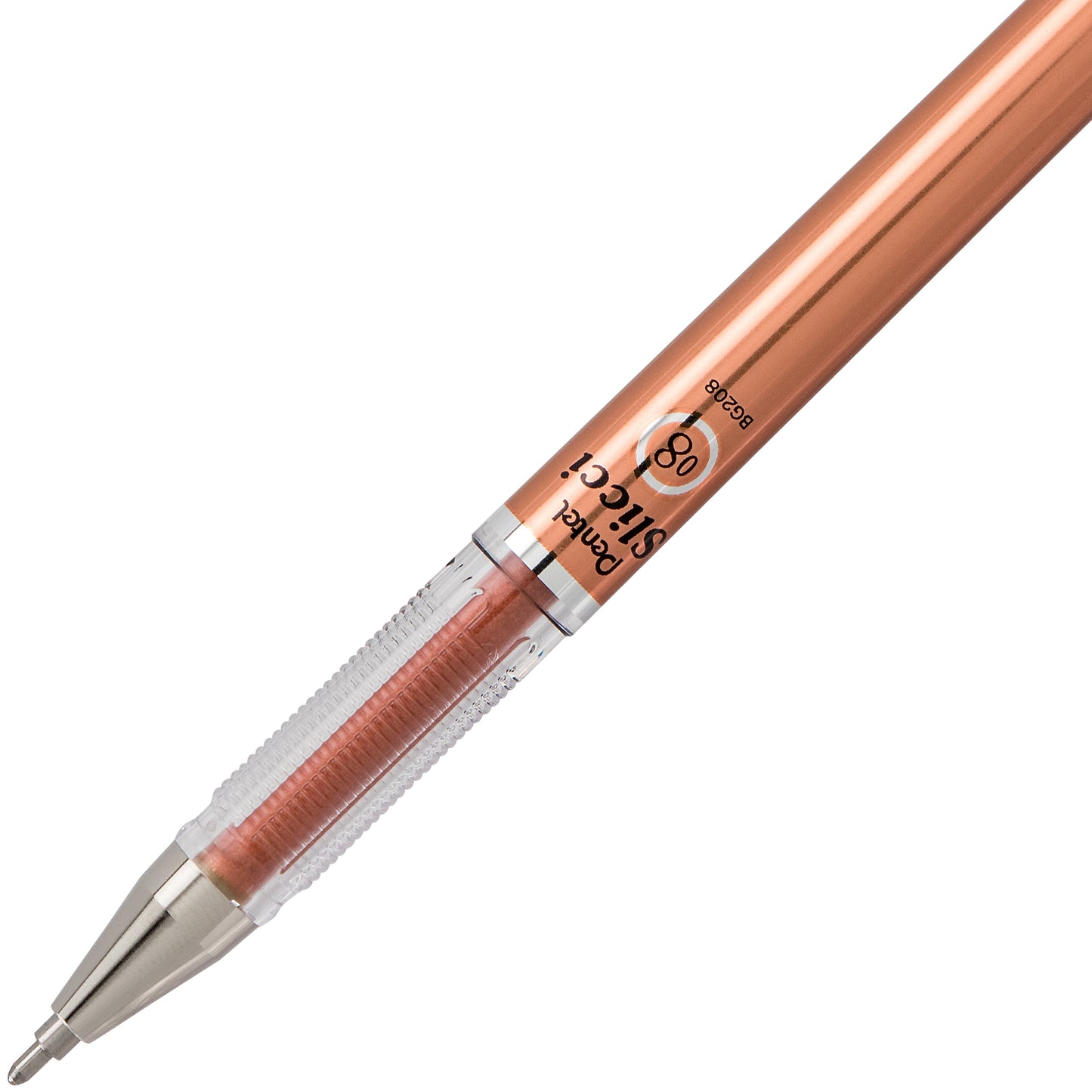 Pentel Arts Slicci METALLIC (0.8mm) Needle Tip Med Gel Pen Bronze Metallic Ink (BG208-ME)