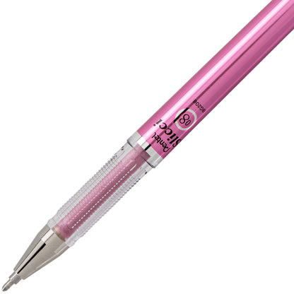 Pentel Arts Slicci METALLIC (0.8mm) Needle Tip Med Gel Pen Pink Metallic Ink (BG208-MP)