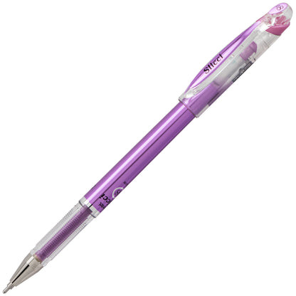 Pentel Arts Slicci METALLIC (0.8mm) Needle Tip Med Gel Pen Violet Metallic Ink (BG208-MV)
