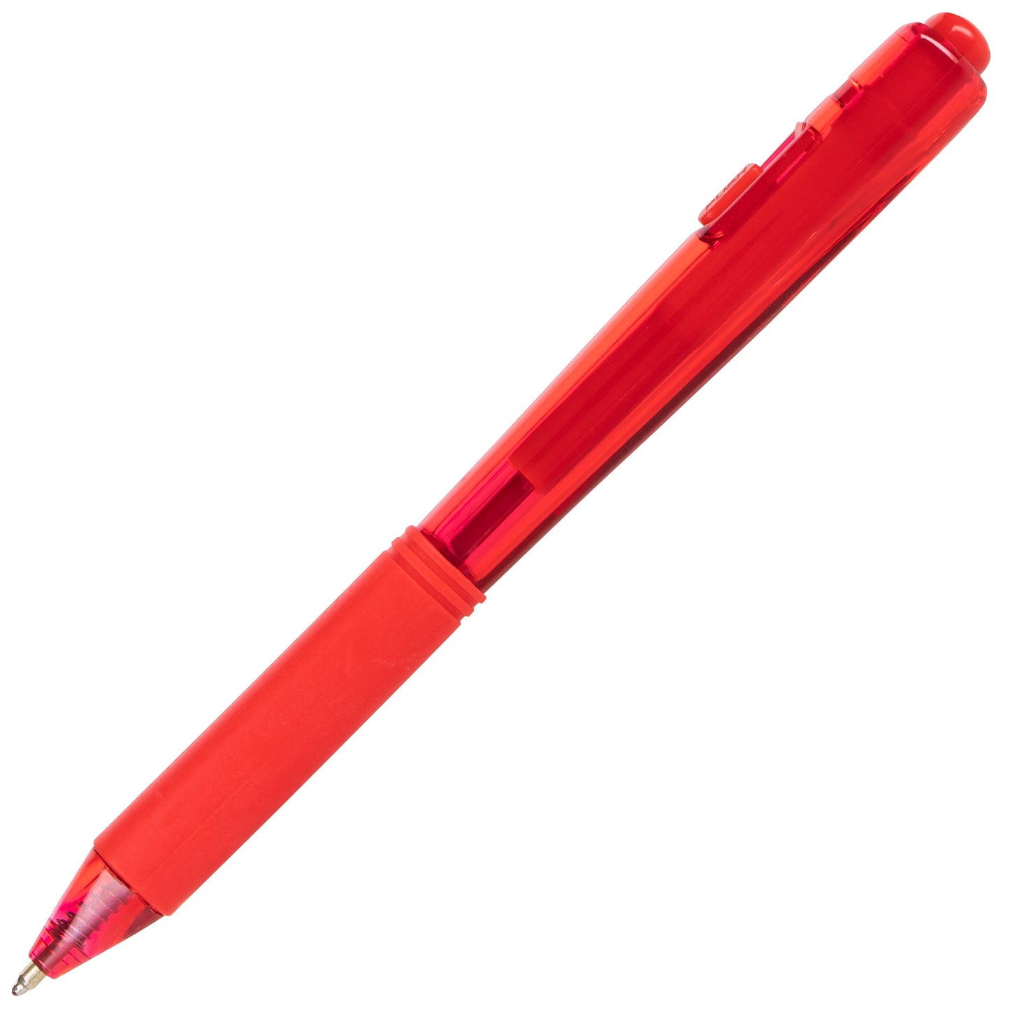 Wow! Retractable Ballpoint Pen, (1.0mm) Medium Line, NEW Ink, Red Ink (BK440-B)