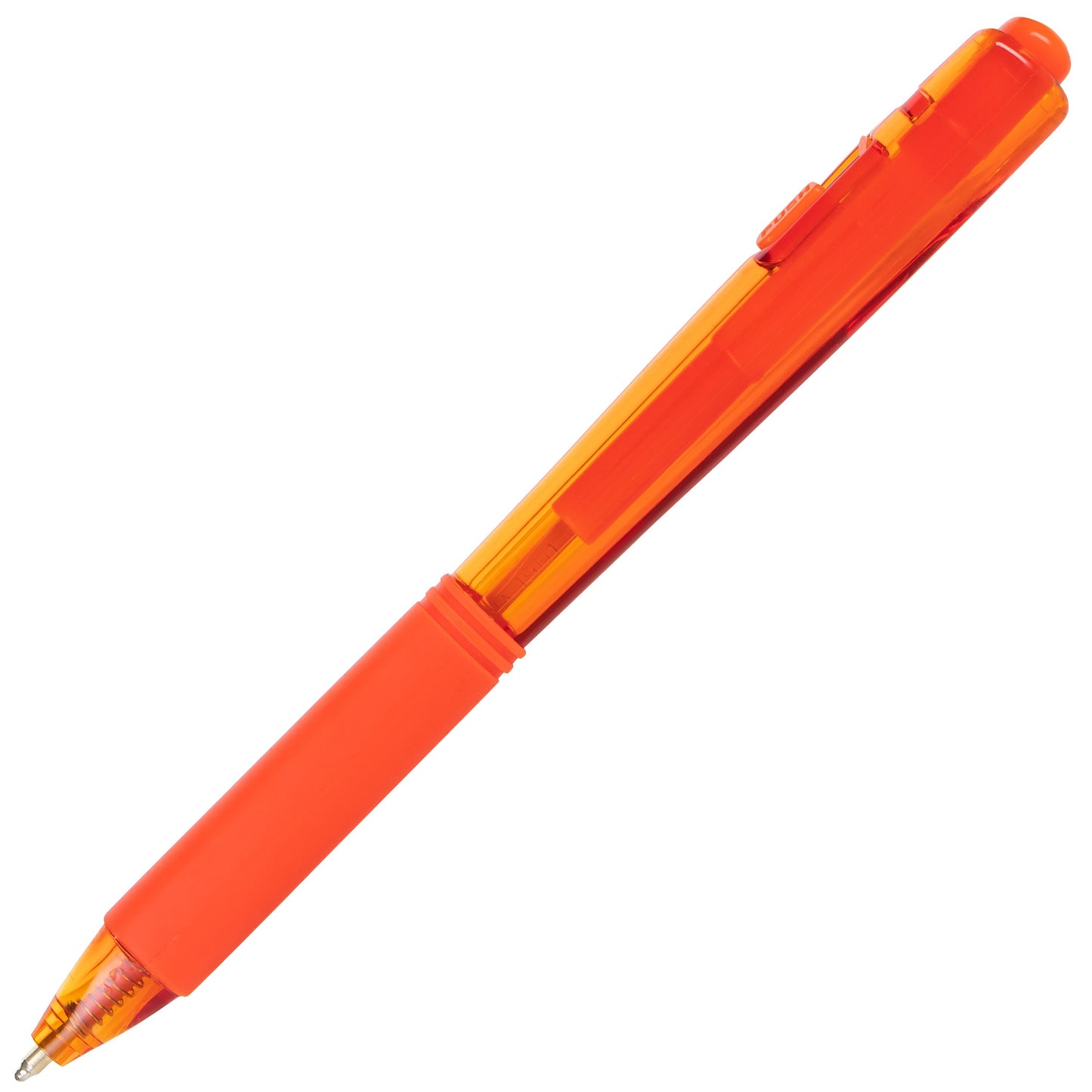 Wow! Retractable Ballpoint Pen, (1.0mm) Medium Line, NEW Ink, Orange Ink (BK440-F)