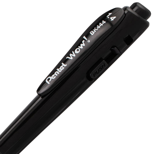 WOW! Ballpoint Pen, (1.4mm), Bold Line, Black Ink (BK444-A)