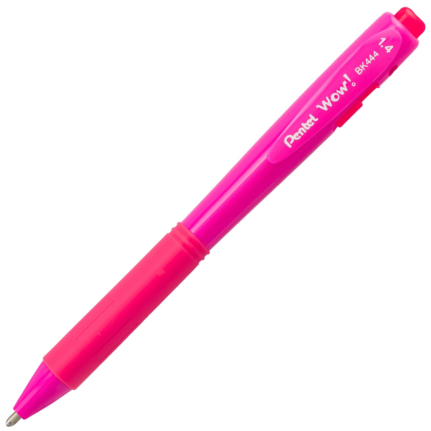 WOW! Ballpoint Pen, (1.4mm), Bold Line, Pink Ink (BK444-P)