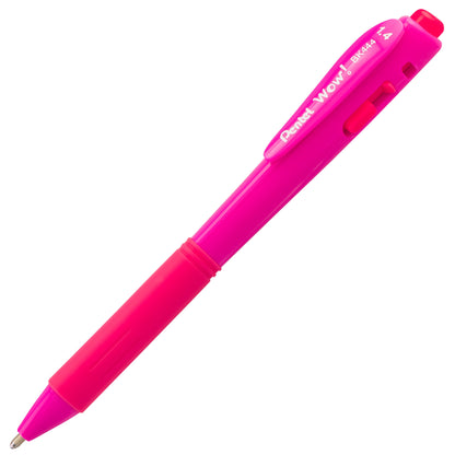 WOW! Ballpoint Pen, (1.4mm), Bold Line, Pink Ink (BK444-P)