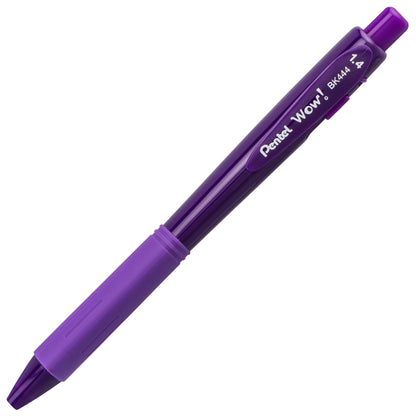 WOW! Ballpoint Pen, (1.4mm), Bold Line, Violet Ink (BK444-V)