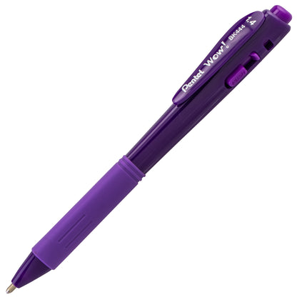 WOW! Ballpoint Pen, (1.4mm), Bold Line, Violet Ink (BK444-V)