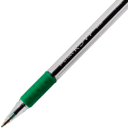 RSVP Ballpoint Pen, (0.7mm) Fine Line, Green Ink (BK90-D)