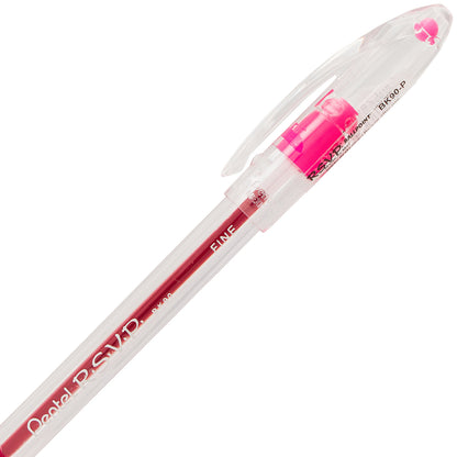 RSVP Ballpoint Pen, (0.7mm) Fine Line, Pink Ink (BK90-P)