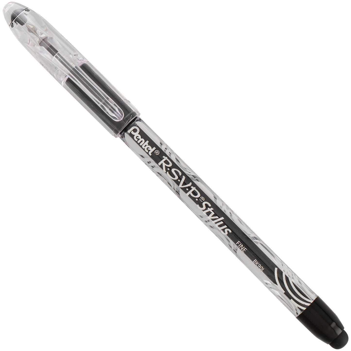 RSVP STYLUS Ballpoint Pen, (0.7mm) Fine Line, Black Ink (BK90L-A)