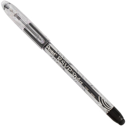 RSVP STYLUS Ballpoint Pen, (0.7mm) Fine Line, Black Ink (BK90L-A)
