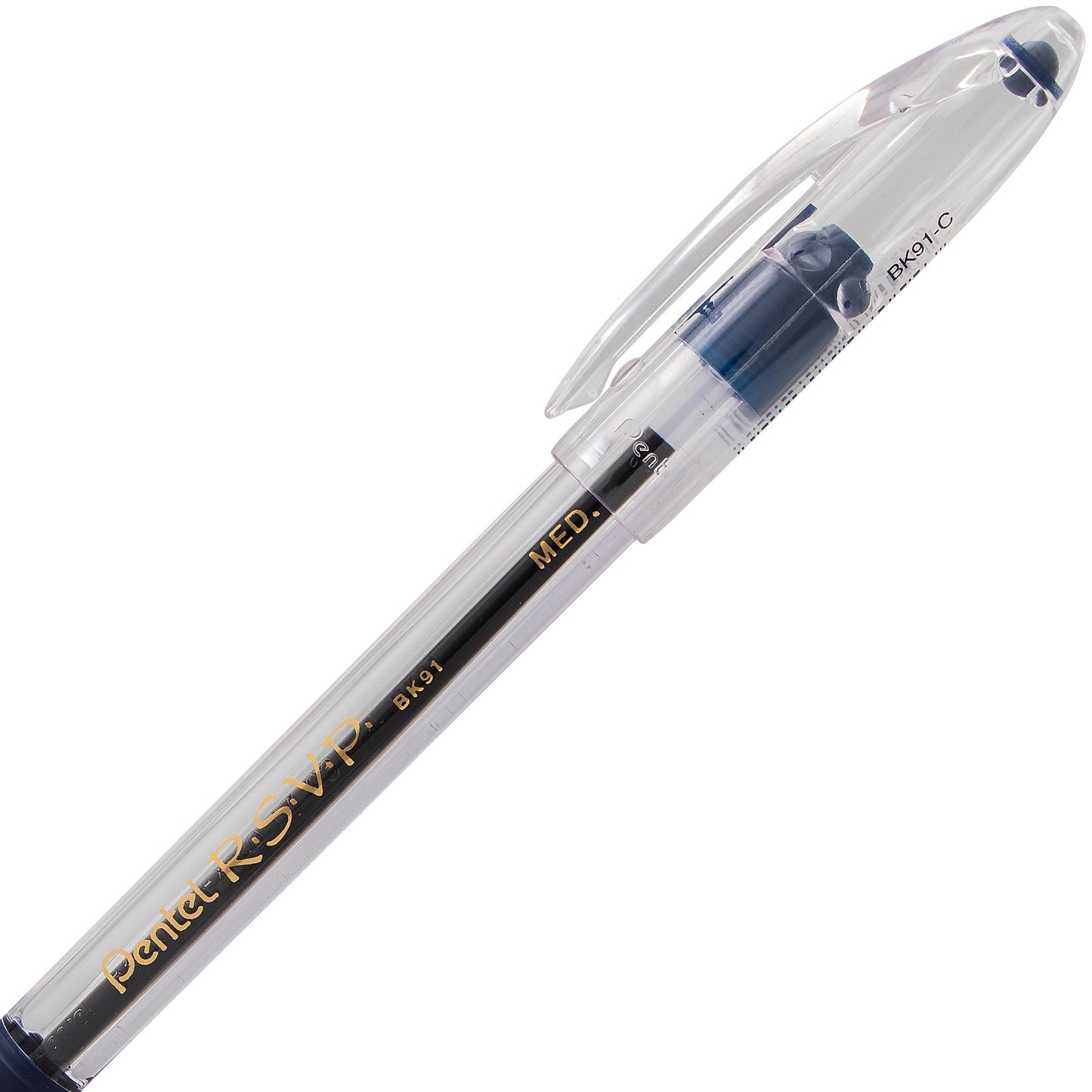 RSVP Ballpoint Pen, (1.0mm) Medium Line, Blue Ink (BK91-C)