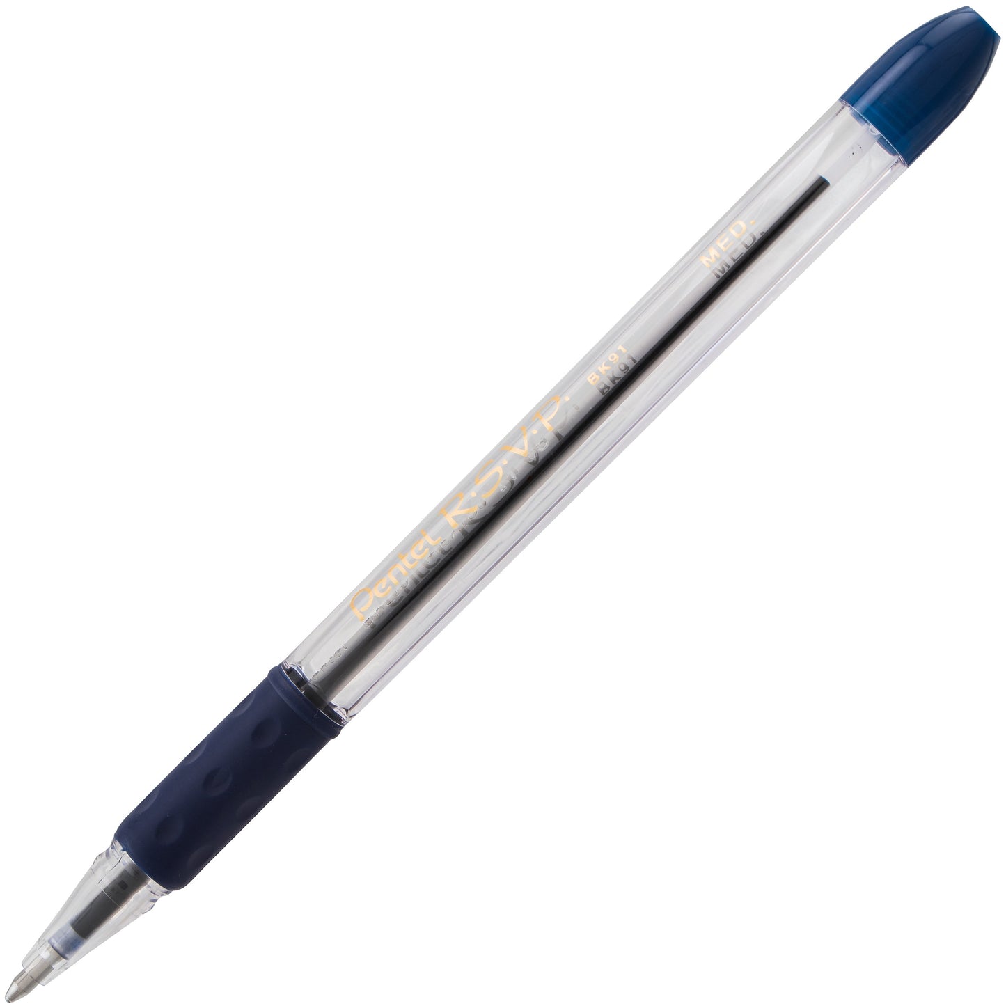 RSVP Ballpoint Pen, (1.0mm) Medium Line, Blue Ink (BK91-C)