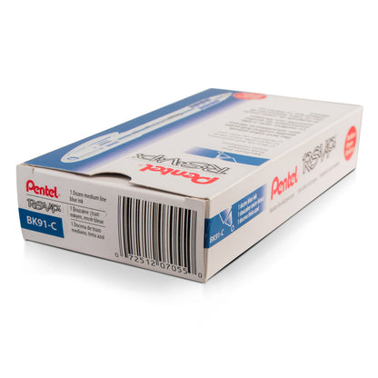 RSVP Ballpoint Pen, (1.0mm) Medium Line, Blue Ink (BK91-C)