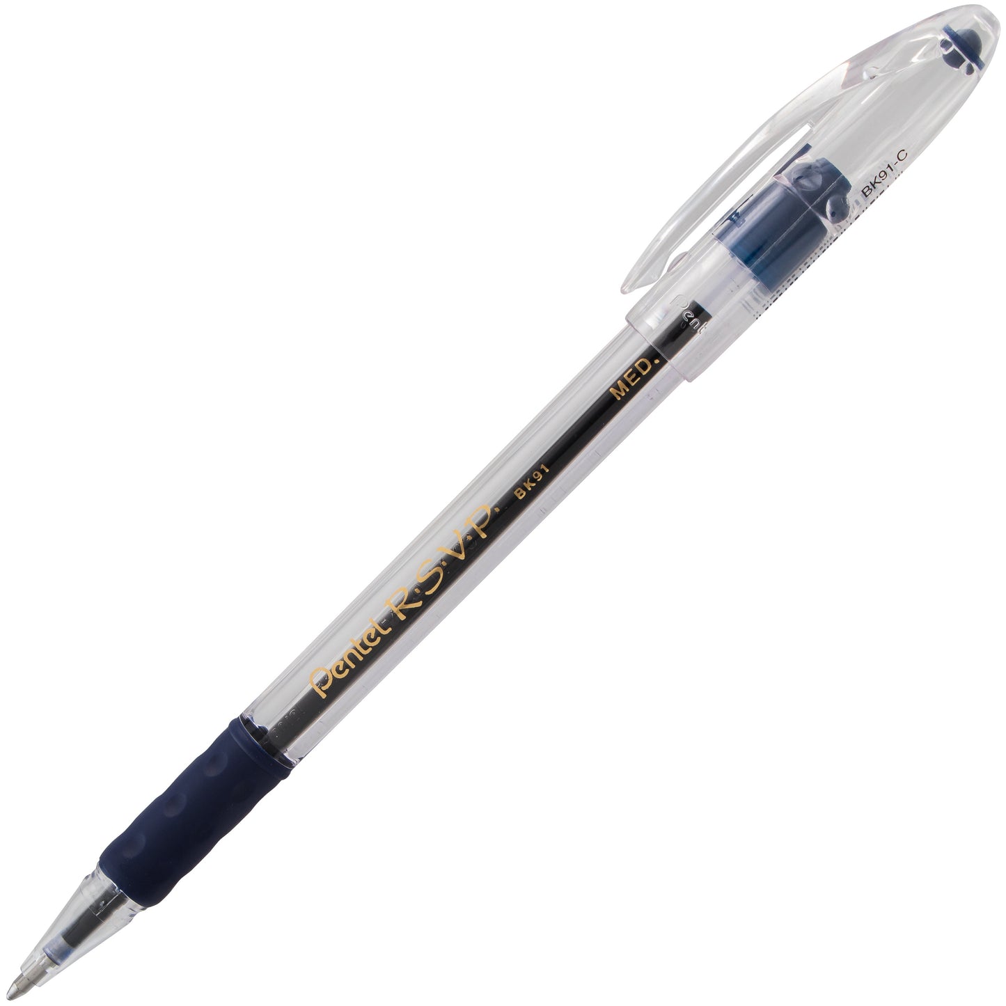 RSVP Ballpoint Pen, (1.0mm) Medium Line, Blue Ink (BK91-C)