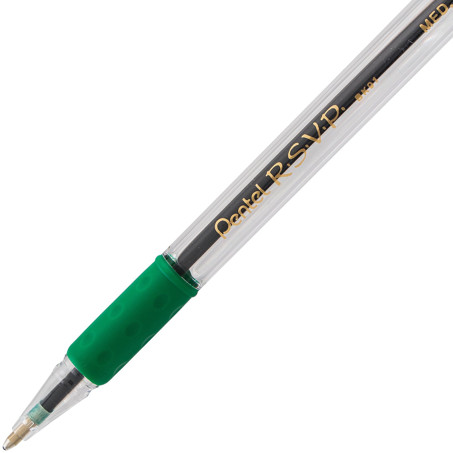RSVP Ballpoint Pen, (1.0mm) Medium Line, Green Ink (BK91-D)