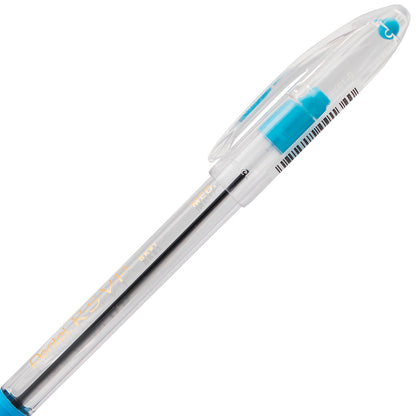 RSVP Ballpoint Pen, (1.0mm) Medium Line, Sky Blue Ink (BK91-S)