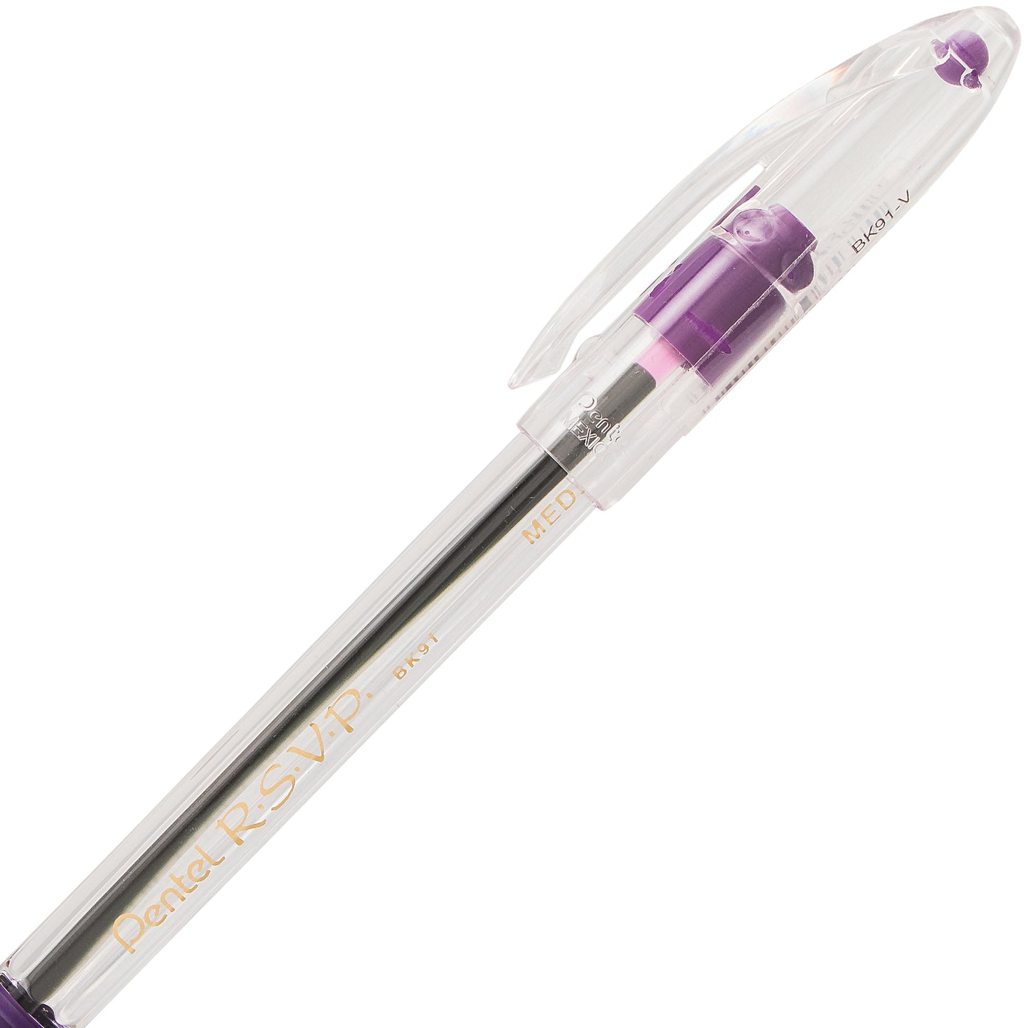 RSVP Ballpoint Pen, (1.0mm) Medium Line, Violet Ink (BK91-V)