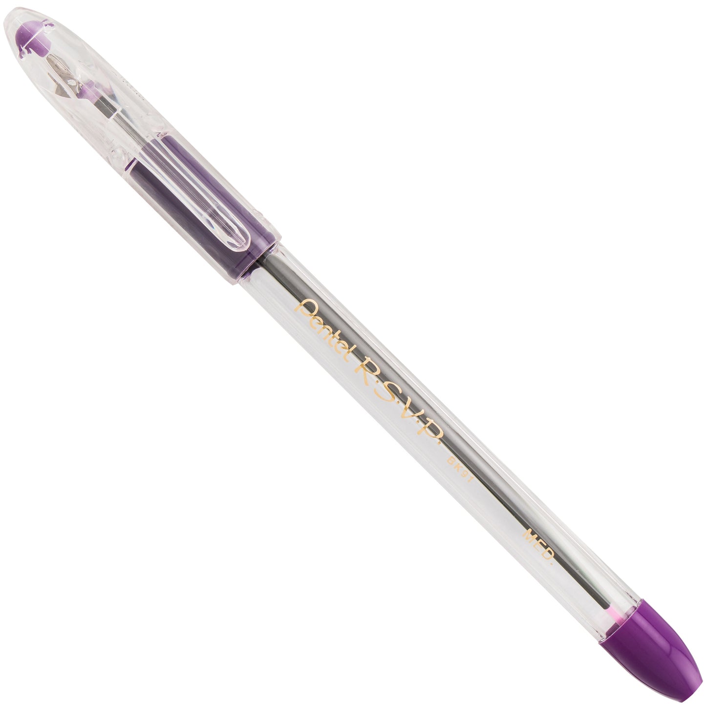 RSVP Ballpoint Pen, (1.0mm) Medium Line, Violet Ink (BK91-V)