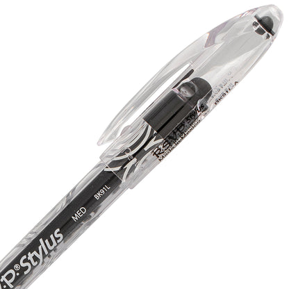 RSVP STYLUS Ballpoint Pen, (1.0mm) Medium Line, Black Ink (BK91L-A)