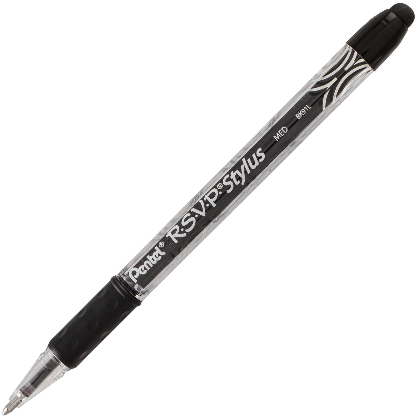 RSVP STYLUS Ballpoint Pen, (1.0mm) Medium Line, Black Ink (BK91L-A)