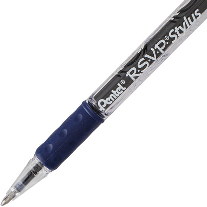 RSVP STYLUS Ballpoint Pen, (1.0mm) Medium Line, Blue Ink (BK91L-C)