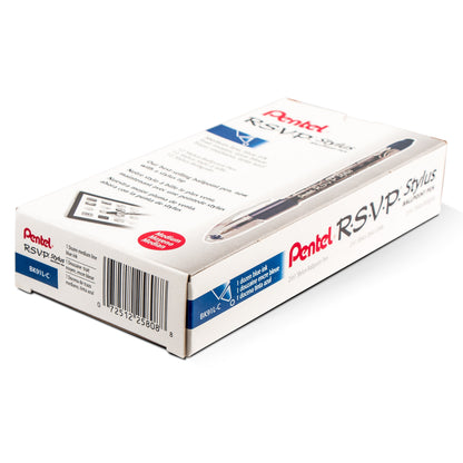 RSVP STYLUS Ballpoint Pen, (1.0mm) Medium Line, Blue Ink (BK91L-C)