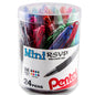 RSVP Mini Ballpoint Pen, (1.0mm) Medium Line, 24-Assorted Ink (A/B/C/D/F/P/S/V) in Clear cylinder pack (BK91MN24M)
