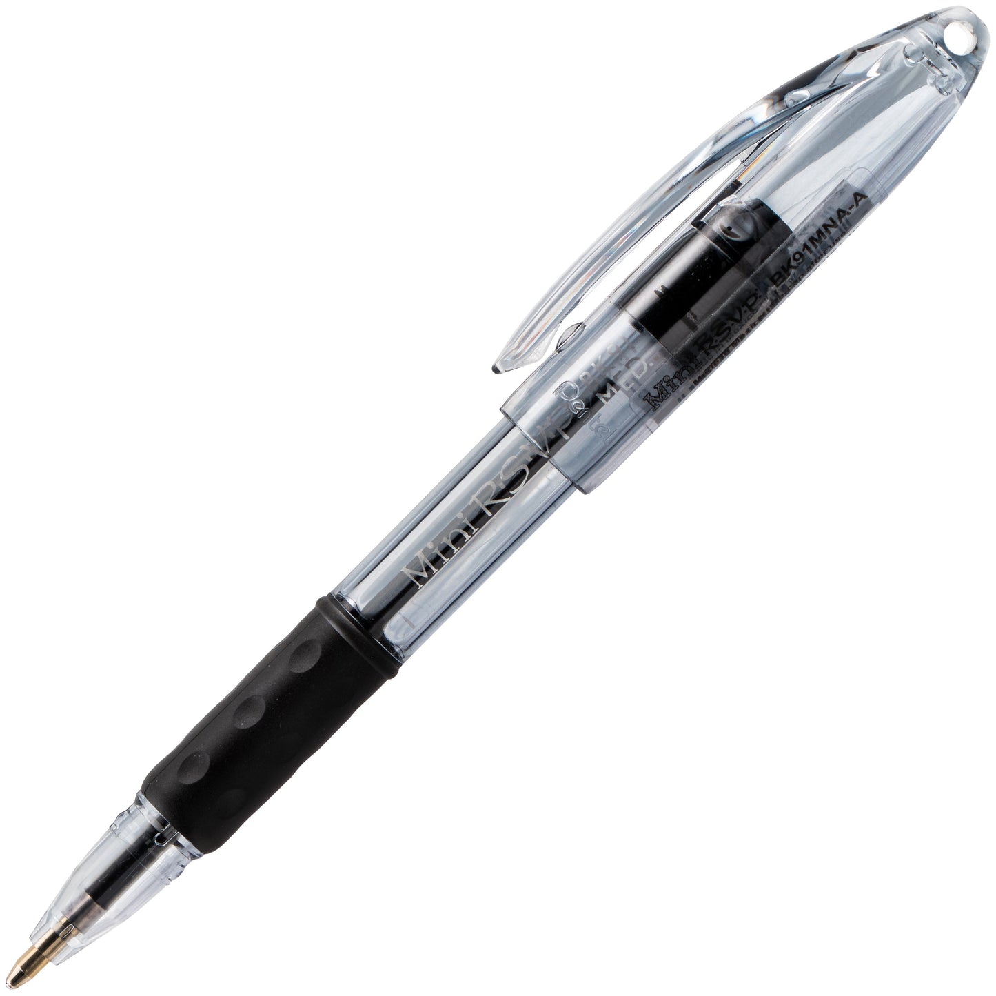 RSVP Mini Ballpoint Pen, (1.0mm) Medium Line, Black Ink (BK91MNA-A)