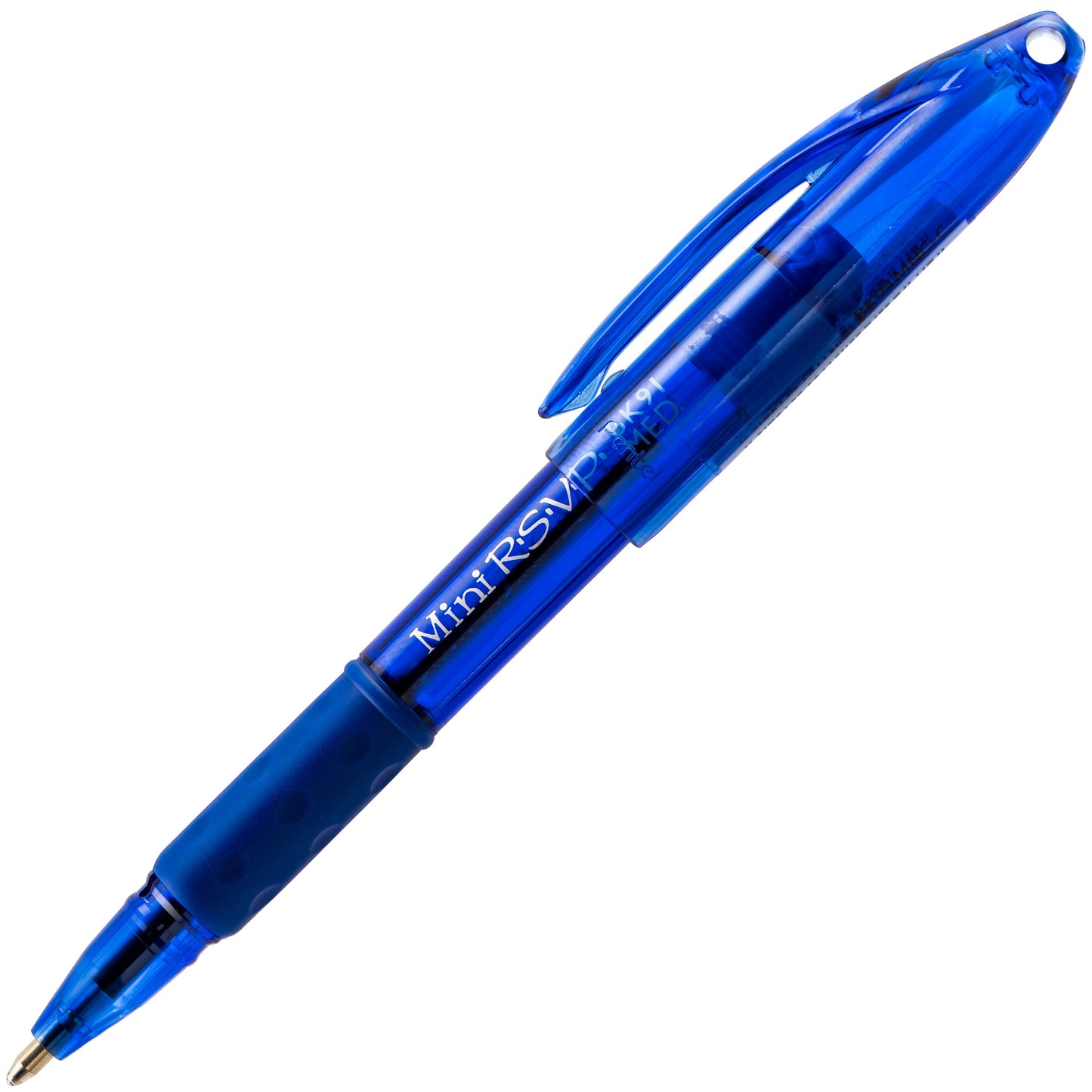RSVP Mini Ballpoint Pen, (1.0mm) Medium Line, Blue Ink (BK91MNC-C)
