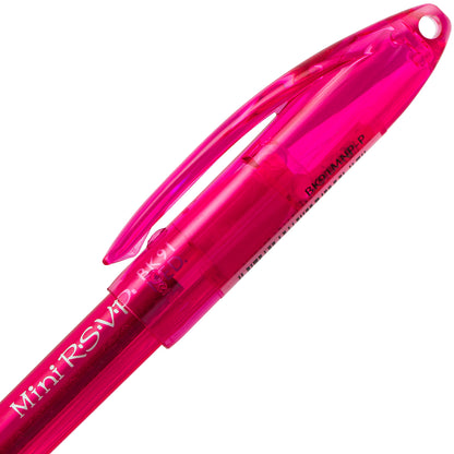 RSVP Mini Ballpoint Pen, (1.0mm) Medium Line, PInk Ink (BK91MNP-P)