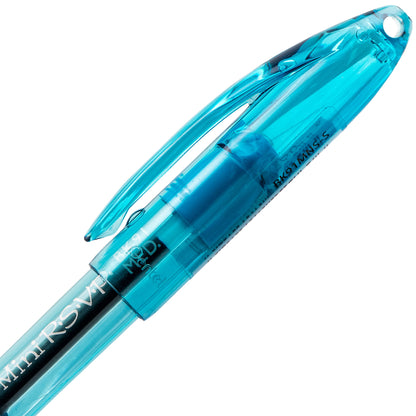 RSVP Mini Ballpoint Pen, (1.0mm) Medium Line, Sky Blue Ink (BK91MNS-S)