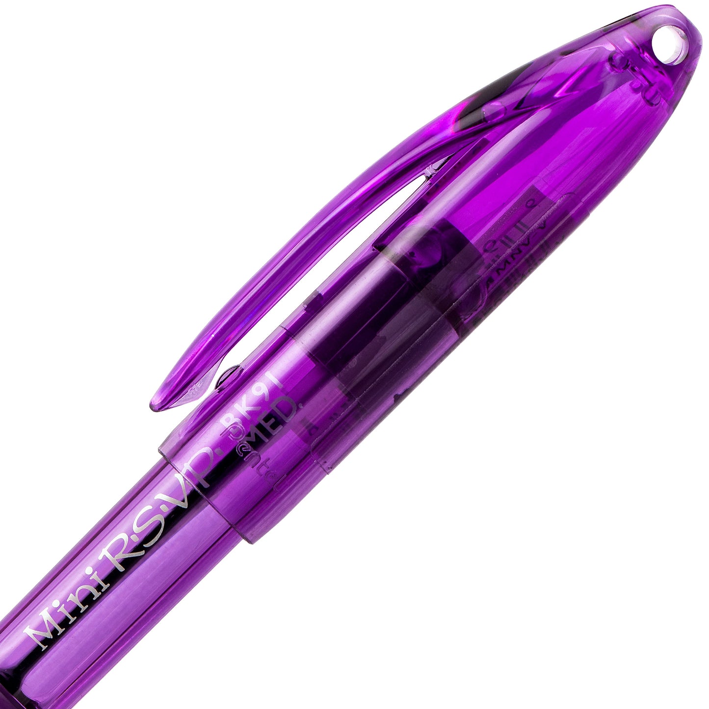 RSVP Mini Ballpoint Pen, (1.0mm) Medium Line, Violet Ink (BK91MNV-V)