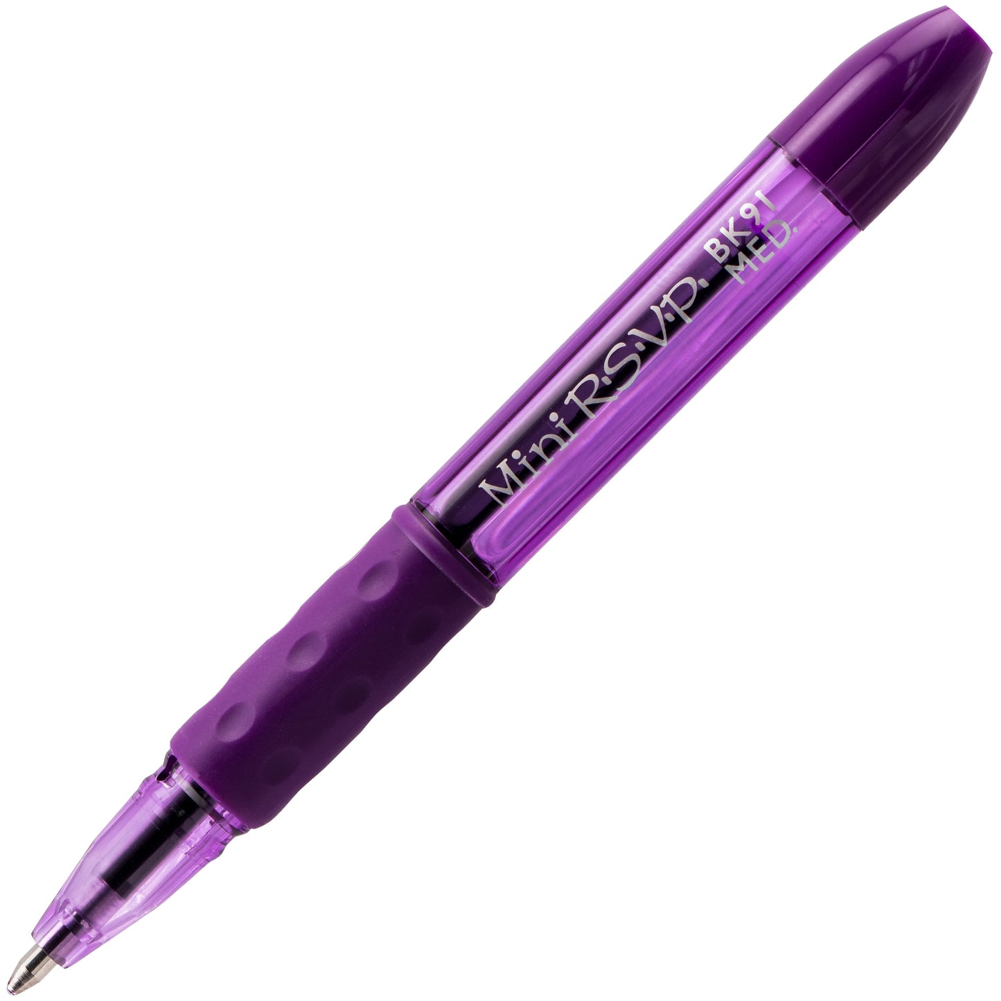 RSVP Mini Ballpoint Pen, (1.0mm) Medium Line, Violet Ink (BK91MNV-V)