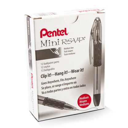 RSVP Mini Ballpoint Pen, (1.0mm) Medium Line, Violet Ink (BK91MNV-V)