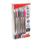 RSVP Ballpoint Pen, (1.0mm) Medium Line, 12-Assorted Ink (5A/2B/2C/D/P/V) Pen in Clear plastic box (BK91PC12M)