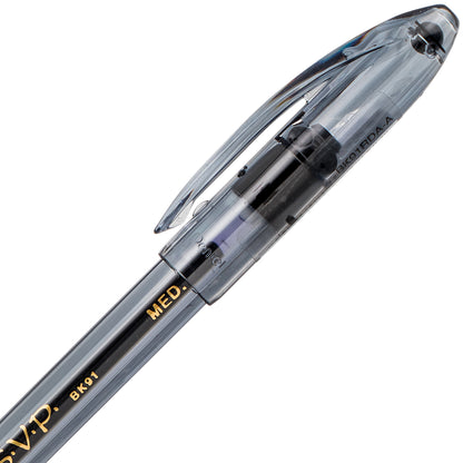 RSVP Razzle-Dazzle Ballpoint Pen, (1.0mm) Medium Line, Black Barrel, Black Ink (BK91RDA-A)