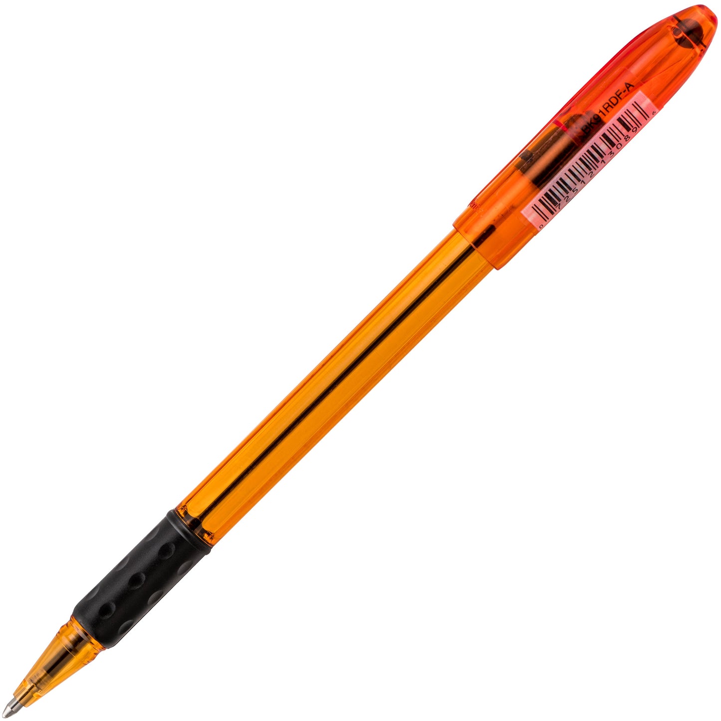 RSVP Razzle-Dazzle Ballpoint Pen, (1.0mm) Medium Line, Orange Barrel, Black Ink (BK91RDF-A)