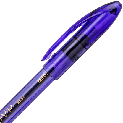 RSVP Razzle-Dazzle Ballpoint Pen, (1.0mm) Medium Line, Violet Barrel, Black Ink (BK91RDV-A)