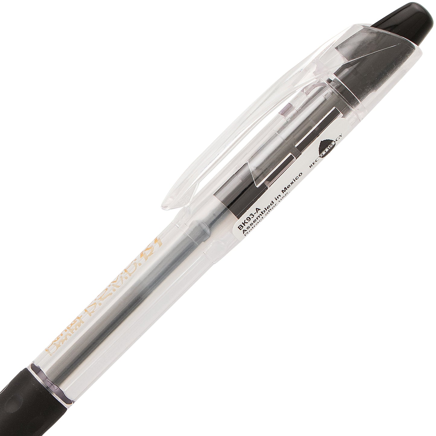 RSVP RT Retractable Ballpoint Pen, (1.0mm) Medium Line, Black Ink (BK93-A)