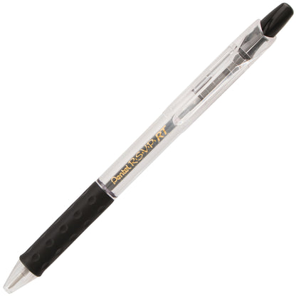 RSVP RT Retractable Ballpoint Pen, (1.0mm) Medium Line, Black Ink (BK93-A)