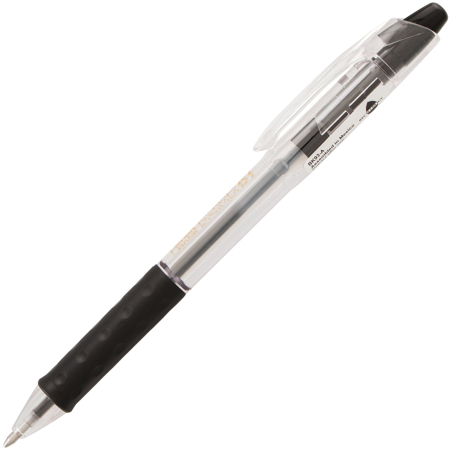 RSVP RT Retractable Ballpoint Pen, (1.0mm) Medium Line, Black Ink (BK93-A)