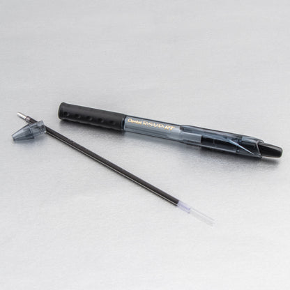 RSVP RT COLORS Retractable Ballpoint Pen, (1.0mm) Medium Line, Black Barrel, Black Ink (BK93CRA-A)